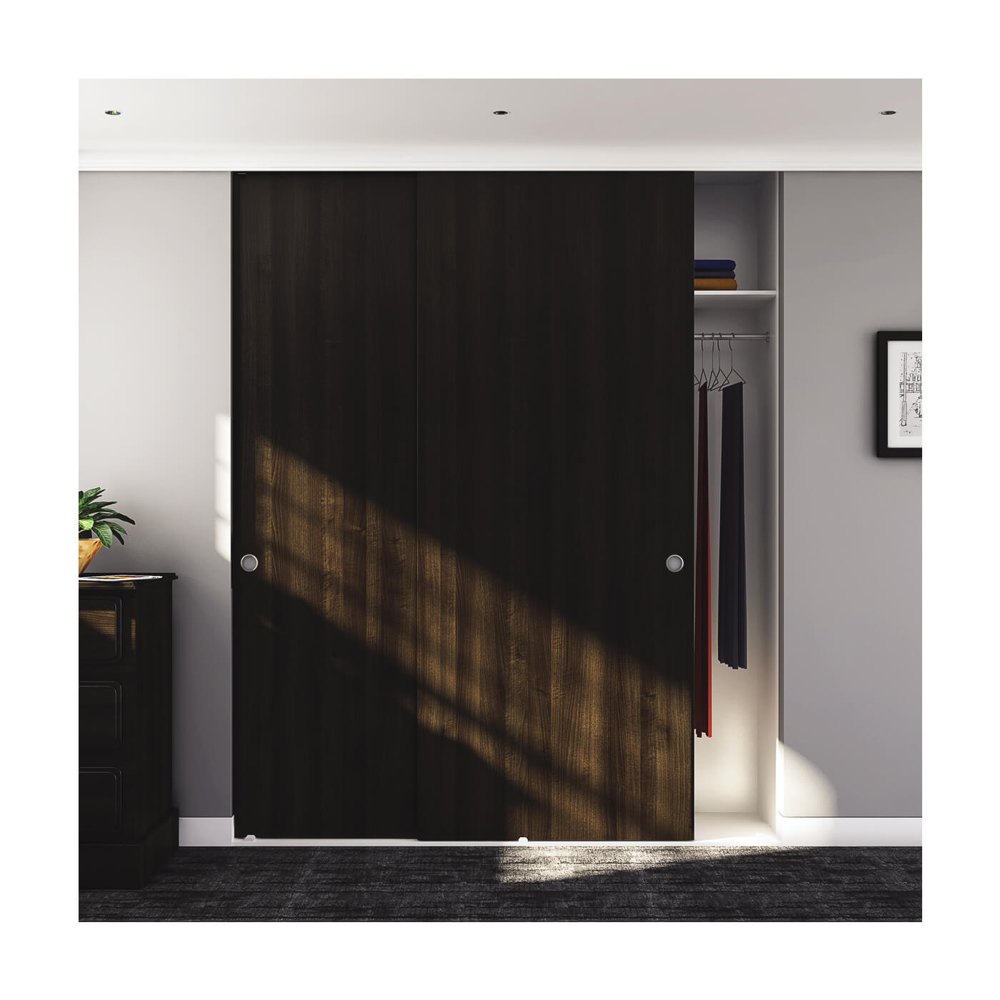 KLÜG Double Top 30 Sliding Door Track 2000mm IronmongeryDirect