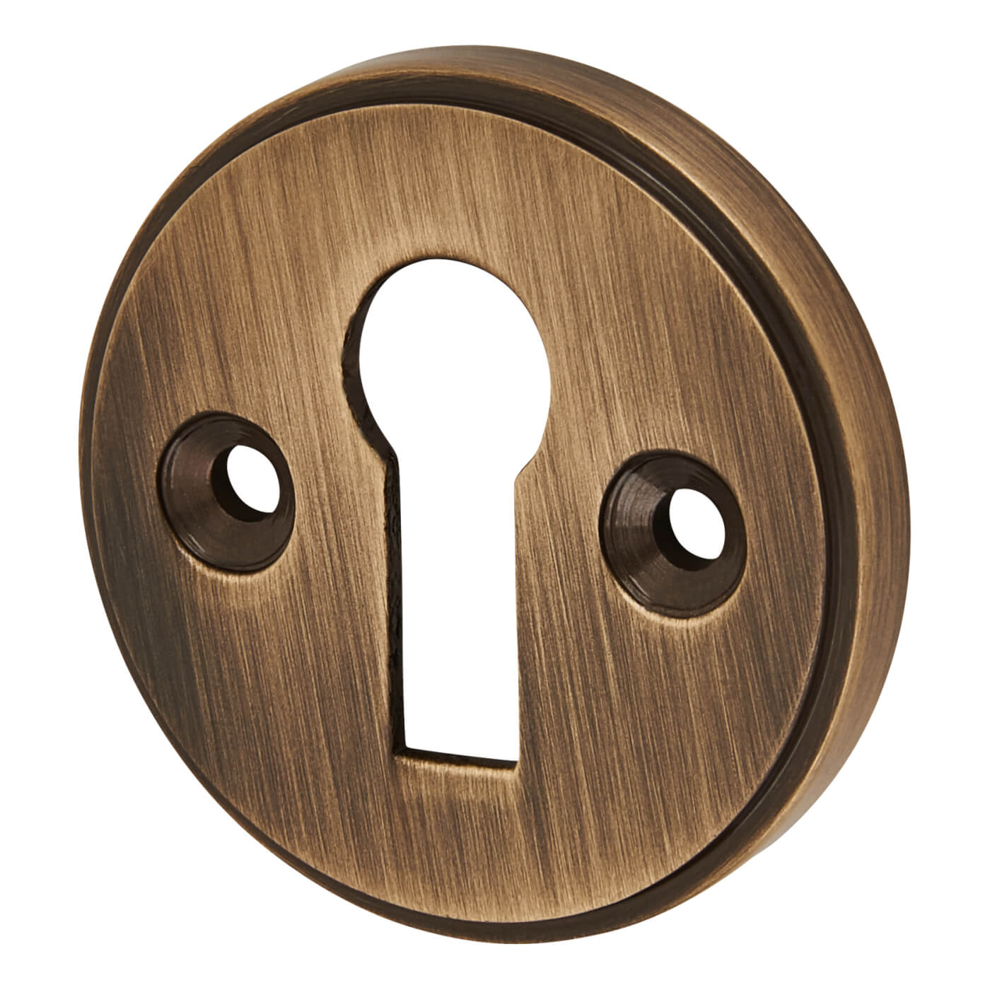 Escutcheon Keyhole Antique Brass IronmongeryDirect