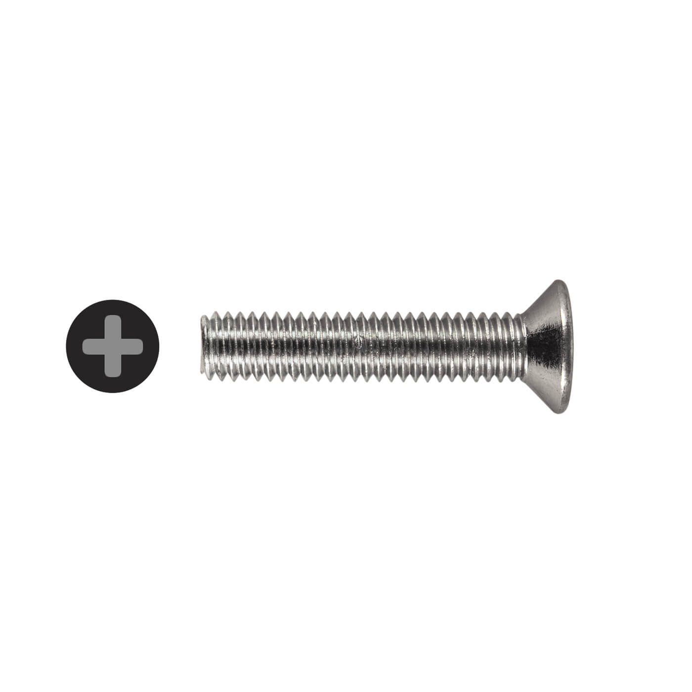 Machine Screw Countersunk Head M6 x 20mm Pack 25 IronmongeryDirect