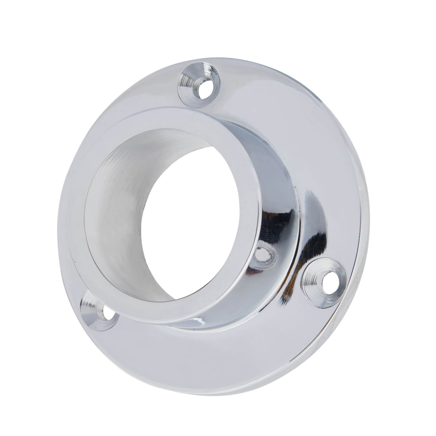 Heavy Solid Brass Round Tube End Socket 25mm Polished Chrome Plated